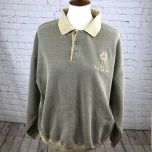 VTG Ireland Celtic Cross Polo Mens Sweater Size XL